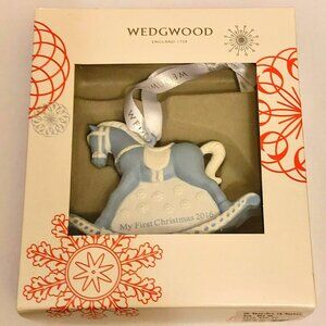 NEW Wedgwood Christmas ornament rocking horse